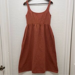 Monrow Gauze Midi Dress Sz M Organic Cotton Flowy